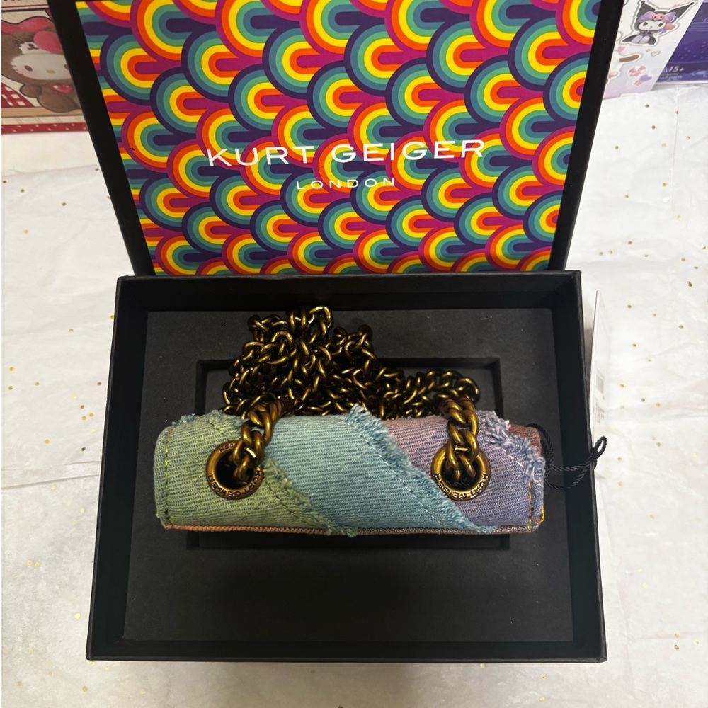 Kurt Geiger Multicolor Denim Micro Kensington 🌈 - Picture 5 of 16